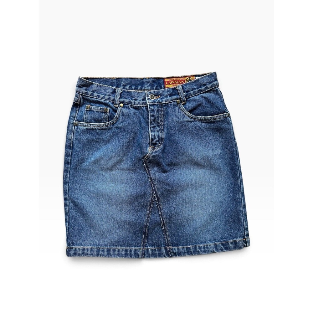 Lawman Western Denim Mini Skirt Women XS/3 Rodeo Cowgirl Nashville Rodeo Cottage